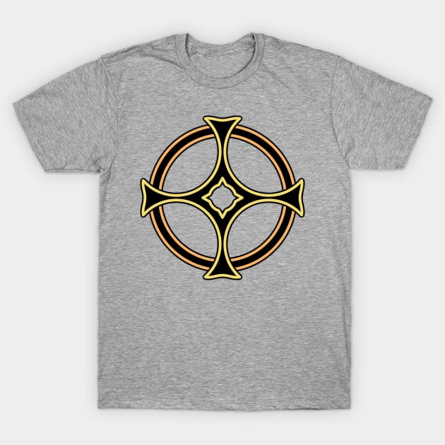 Solar Cross / Sun Wheel / Celtic Cross Glyph or Symbol T-Shirt by SolarCross